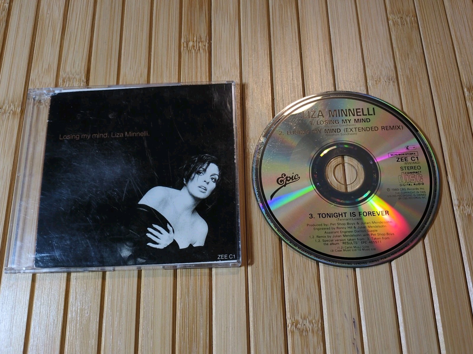 Liza Minnelli  - Losing My Mind CD Single  - Card Sleeve In Good Condition
