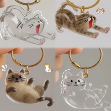 Cat Hair Memorial Keychain Fur Capsule Pendant Pet Keepsake Collector Gift