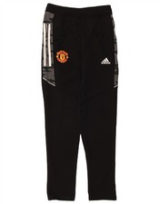 ADIDAS Boys Manchester United Tracksuit Trousers 11-12 Years  Black AN21