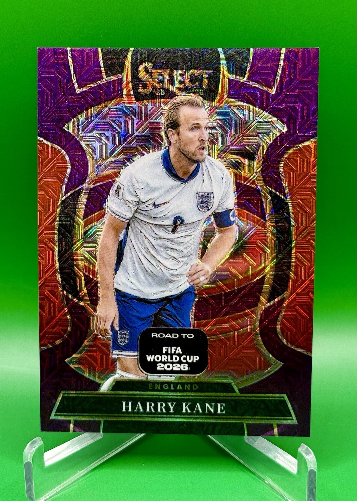 2025-26 Panini Select Road to FIFA World Cup #42 Harry Kane Purple Mojo England