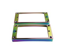 Guyker Curved Bottom Metal Humbucker Pickup Mounting Ring Set-Bridge and Neck
