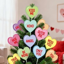 Valentine  s Day Decorations Tree Ornaments, 12 Pcs Large Candy Heart