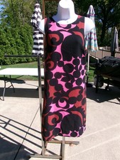NWOT ANN TAYLOR BLACK PINK PRINT DRESS 14