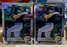 2025 Bowman Chrome Jhonny Severino (2) Card Lot 1st Bowman BCP-233 Mojo & Base