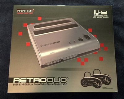 Retro-Bit Duo Video Game System. Plays both Nintendo and Super Nintendo games