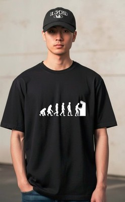 Gaming Human Evolution Grafik T-Shirt, Lustig Arcade Gamer Maschine Unisex Tee