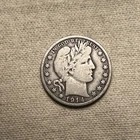 1914 S Barber Silver Half Dollar Key Date full LIBERTY QA