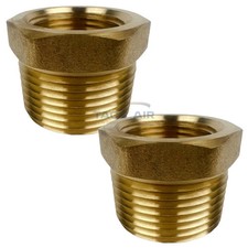 2 PC 1" Male x 3/4" Female Hex Reducer Bushing Adapter Pipe Reducing Fitting