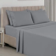1800 Series Bed Sheets 6 Pc Deep Pocket Extra Comfort Hotel Quality Bedsheet Set