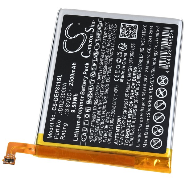 Akku FüR Doro DSB-0400 Handy 3,8V 2500Mah/9Wh Li-Polymer Schwarz-image