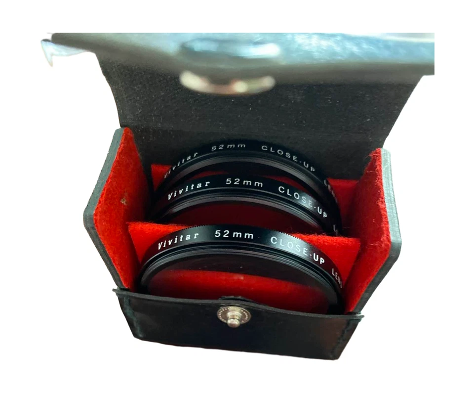 Vivitar Lens Set of 3 52mm Close ￼Up 1 2 4 Macro Filter w/ Case Japan - Image 2 of 4