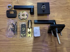 Kwikset 91540-029 Halifax Door Handle Lever - Iron Black (R)