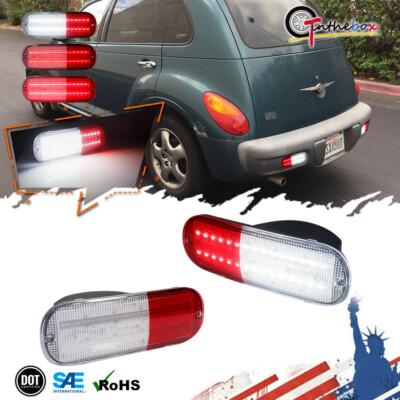 2pcs Rear Bumper Reflector Backup Tail Brake Light For 01-05 Chrysler PT Cruiser