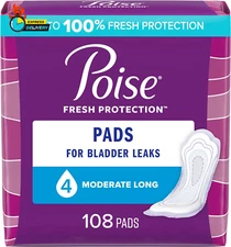Incontinence Pads & Postpartum Incontinence Pads, 4 Drop Moderate Absorbency, Lo