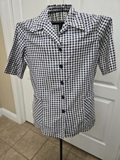 70s Montgomery Ward Gingham Shirt Vintage