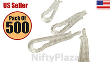 500 U Shape Clear Plastic Alligator Clips for Shirts Folding, Ties, Socks Pants