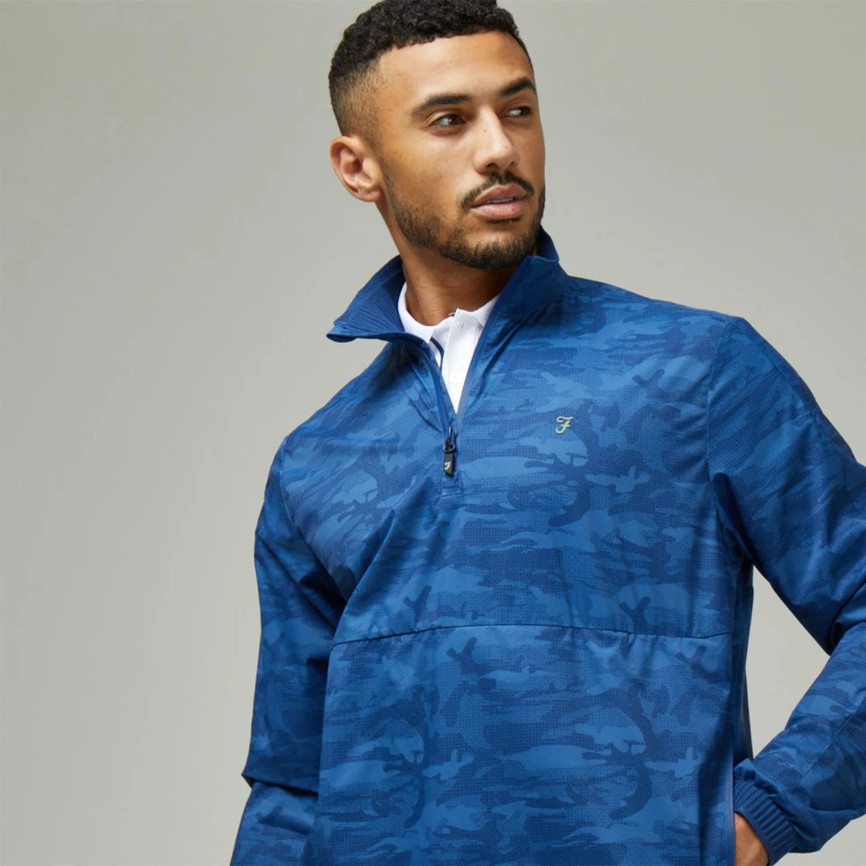 Farah Golf Parker Lightweight Showerproof Camouflage Print Jacket - Image 4 of 4