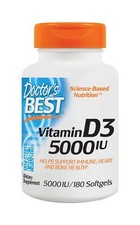 Doctor's Best Vitamin D3 5000IU, Non-GMO, Gluten Free, Soy Free, Regulates