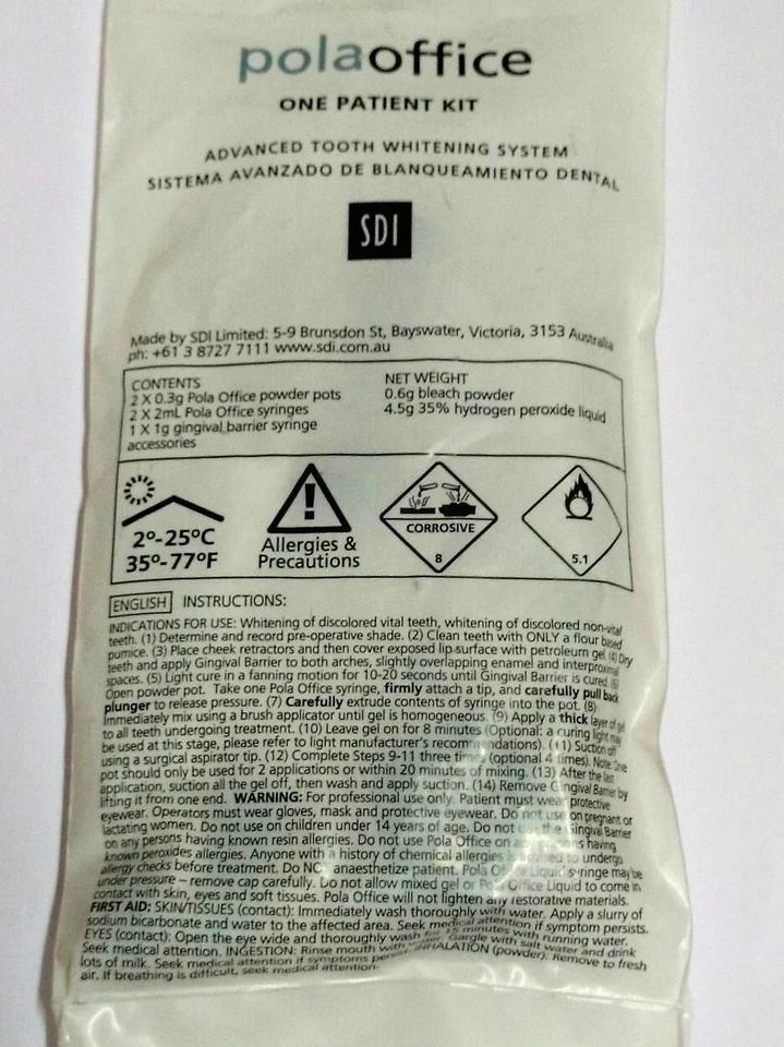 SDI Pola candeggina sbiancante denti ufficio 35 in ufficio (spedizione gratuita) - Immagine 4 di 4