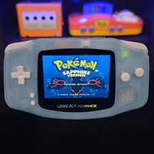 Glacial Glow In The Dark GameBoy Advance GBA Console with iPS Backlight LCD 
