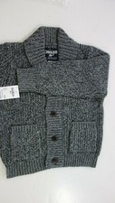 OshKosh B'gosh Boys 4-12 Shawl Collar Button Down Cardigan Size 4/5 Blk Sweater