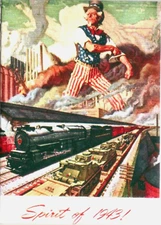 Spirit of 1943 Railroad America Train Fridge Magnet 2.5 x 3.5 1YR Warranty!