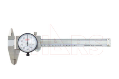 Shars 4'' Dial Caliper Shock Proof .001'' Stainless Steel 4 Way New !}