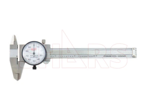 Shars 4" Dial Caliper Shock Proof .001" Stainless Steel 4 Way New !}
