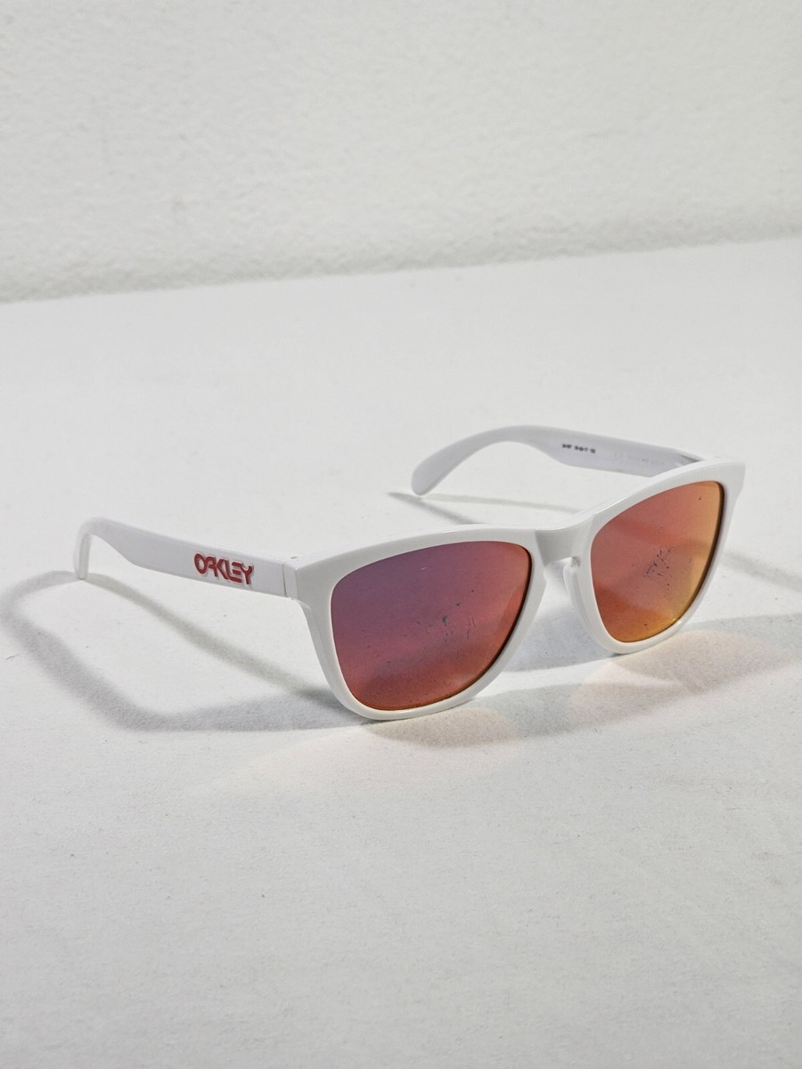 OAKLEY Frogskins ホワイト/レッド Oakley Frogskins White Frame Miror Ruby Iridium Lens