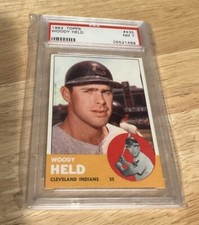 1963 Topps Baseball # 435 Woody Held PSA NM7 - 1469