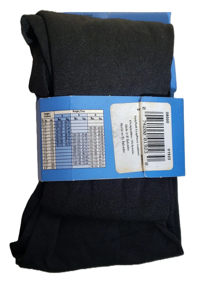 Conjunto de 10 Medias Legggs Informales Para Mujer Negras Opacas Modeladoras para Cuerpo Talla B Foto 3 de 4