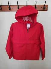 Champion Youth Medium 7/8 Windbreaker Rain Jacket Lightweight Packable Red