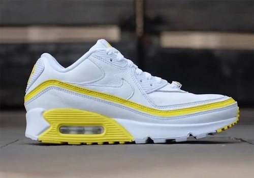 Nike Air Max 90 Undefeated White/Opti Yellow Kids Shoes Size 10c - 第 2/3 張圖片