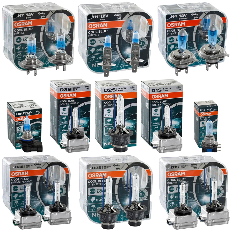 OSRAM COOL BLUE INTENSE XENARC H1 H4 H7 H15 HIR2 W5W D1S D2S D3S D4S D8S D2R - Photo 1/1