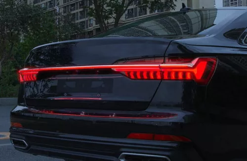 4PCS ABS Chrome Exterior Tail Light Lamp Strip Trim For Audi A6 2019 2020-2022 - Foto 6 di 11
