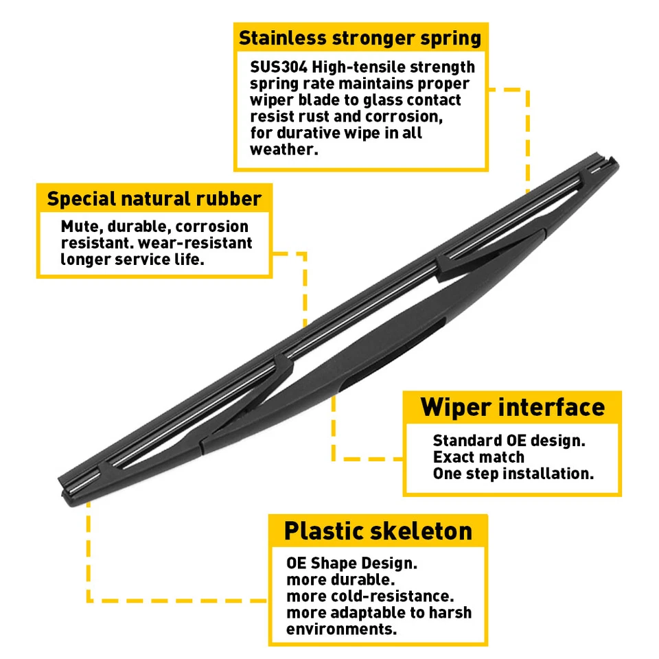 Brazo y hoja de ventana limpiaparabrisas trasero para Dodge Magnum 2005 2006 2007 2008 Dodge Nitro Foto 3 de 4