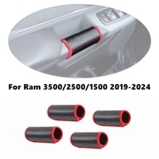 For 19-24 Dodge Ram 3500/2500/1500 Inner Side Door Handle Protect Leather Covers