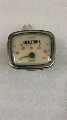 Compteur de vitesse Vespa VNA VNB Scooter White Face 60 MPH - Remplacement st... - Photo 1/4