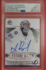 Andrei Vasilevskiy Rc 2014-15 SP Authentic Future Watch Autograph PSA 9 Auto 10