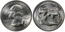 2017-D Effigy Mounds Iowa National Parks NP 25C Unc Quarter Denver mint NPD36