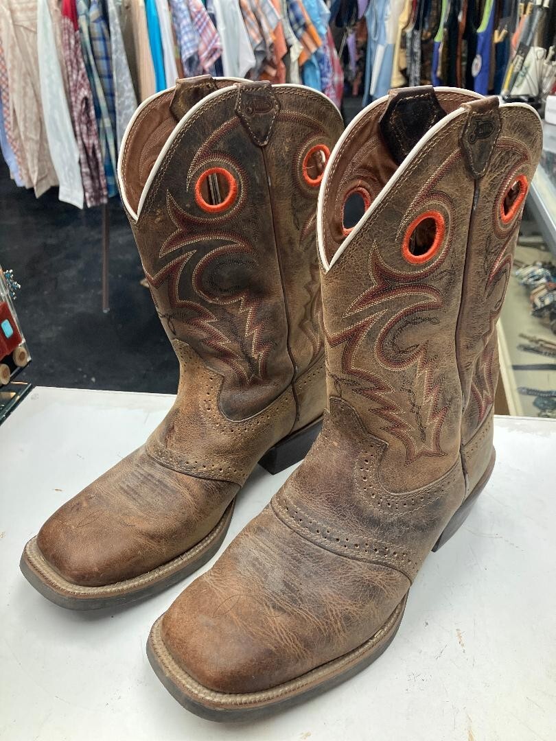 Justin Stampede Punchy Buckaroo Square Toe Cowboy Western Boots Men's