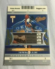 2003-04 Fleer Hoops Hot Prospects CARMELO ANTHONY TICKET /1250