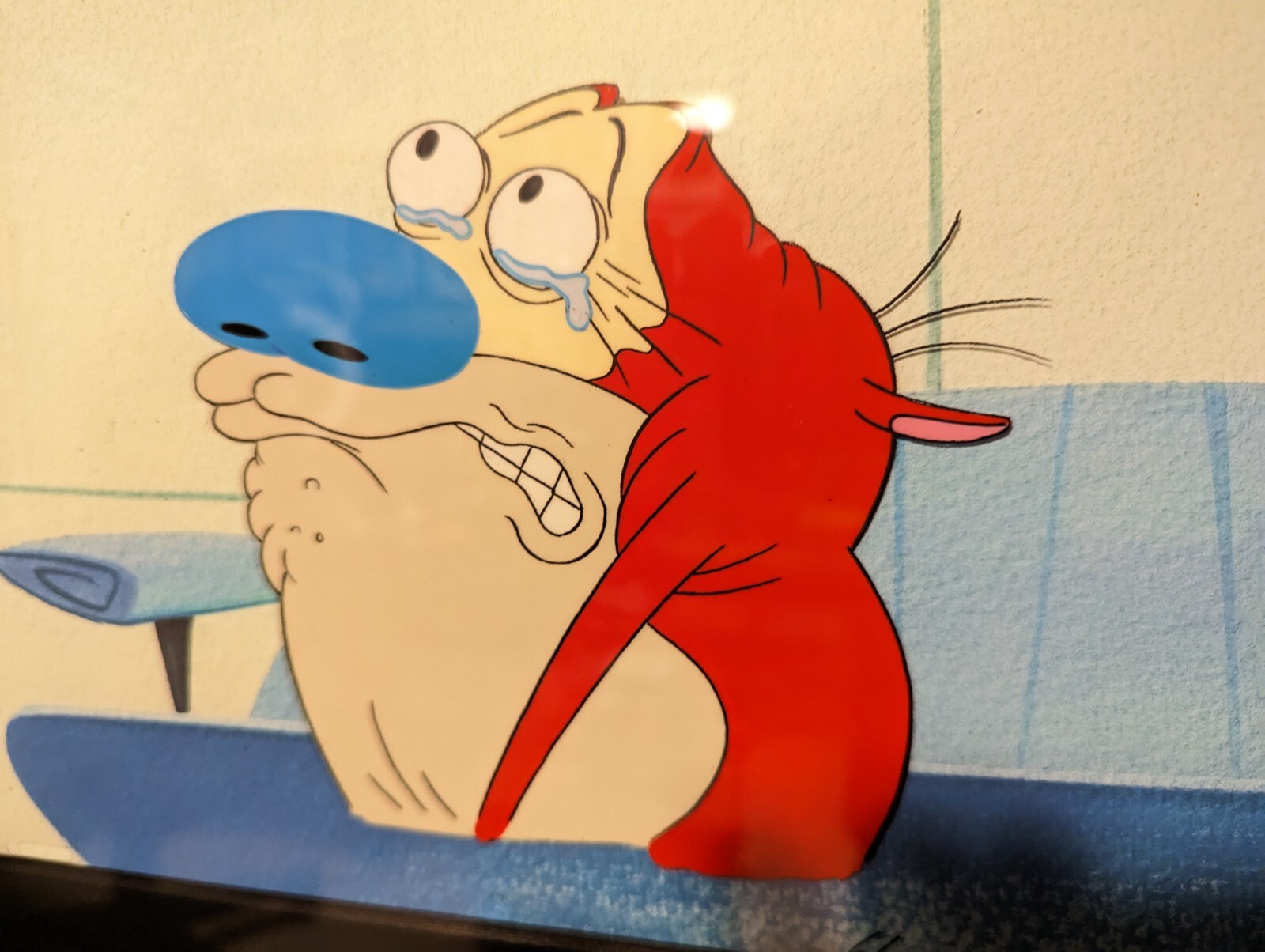 Ren and Stimpy Original Production Animation Cel Framed Archival Materials eBay