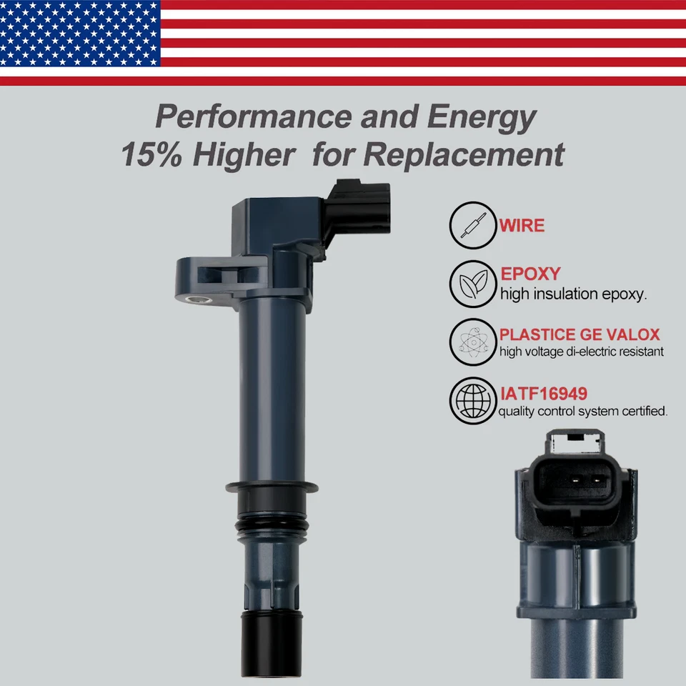 8X Bobina de encendido OEM + 8x Bujías de iridio para Dodge Jeep 4,7 L V8 UF270 UF297 Foto 3 de 4