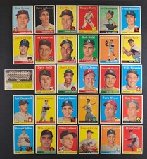 1958 Topps Baseball Starter Set 30 Cards Red Schoendienst Ted Kluszewski