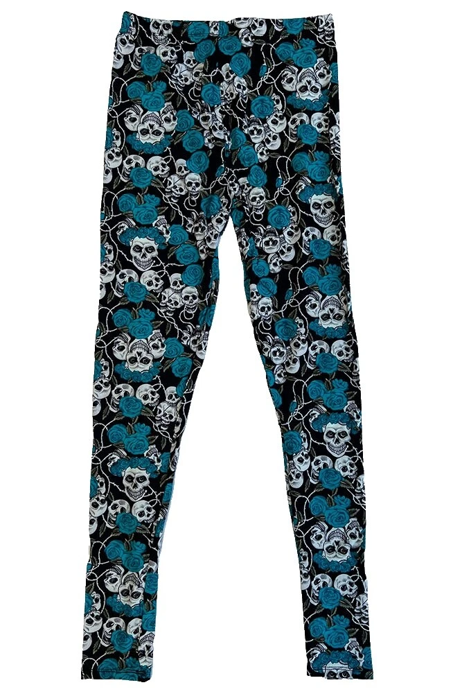 Skull Regular Size Leggings for Women