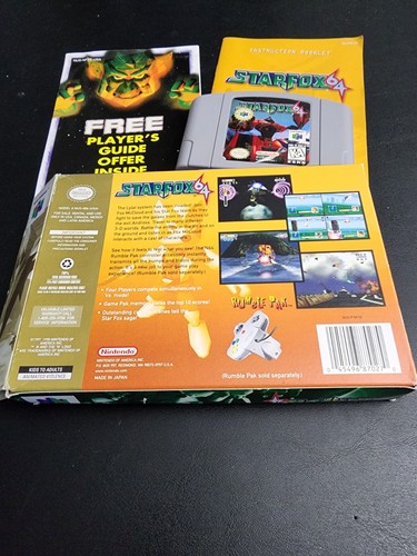 Star Fox 64 CIB Rare Players Choice Box, Players Offer Card, Manual N64 StarFox - Picture 3 of 3