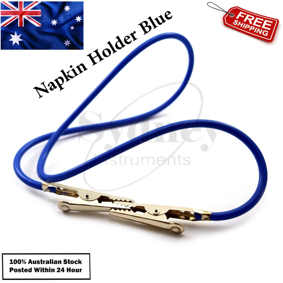 X5 Soporte de clip para babero de silicona dental azul paciente cocodrilo clip herramientas de laboratorio Foto 2 de 3