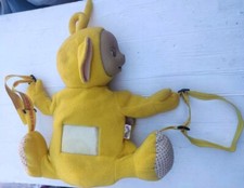 Mochila de felpa Teletubbies Laa cara de goma amarilla vintage 1998 ¡Abrazo! Leer