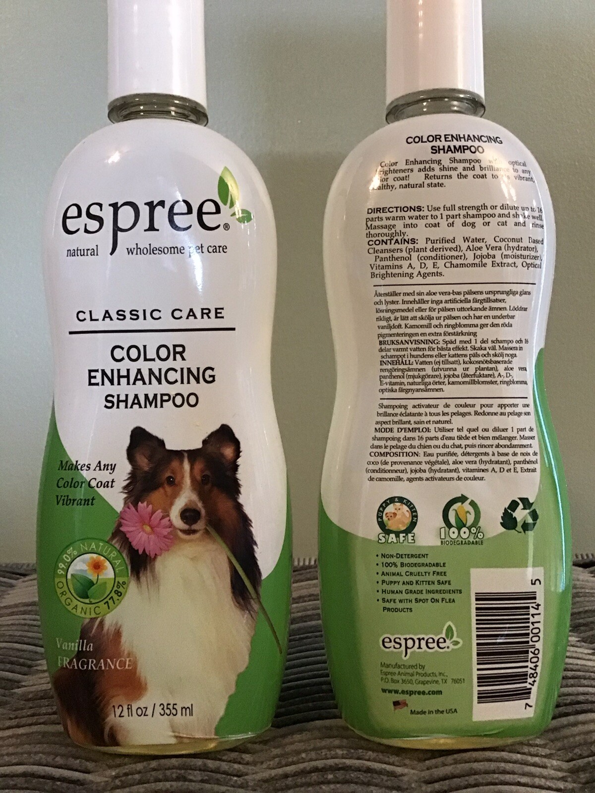 Espree Color Enhancing Dog/Cat Shampoo - Set Of 2 - 12 Fl Oz Bottles